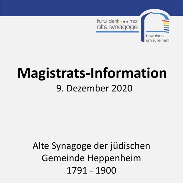 Powerpoint Präsentation Magistratsinformation 9. Dezember 2020 Titelbild
