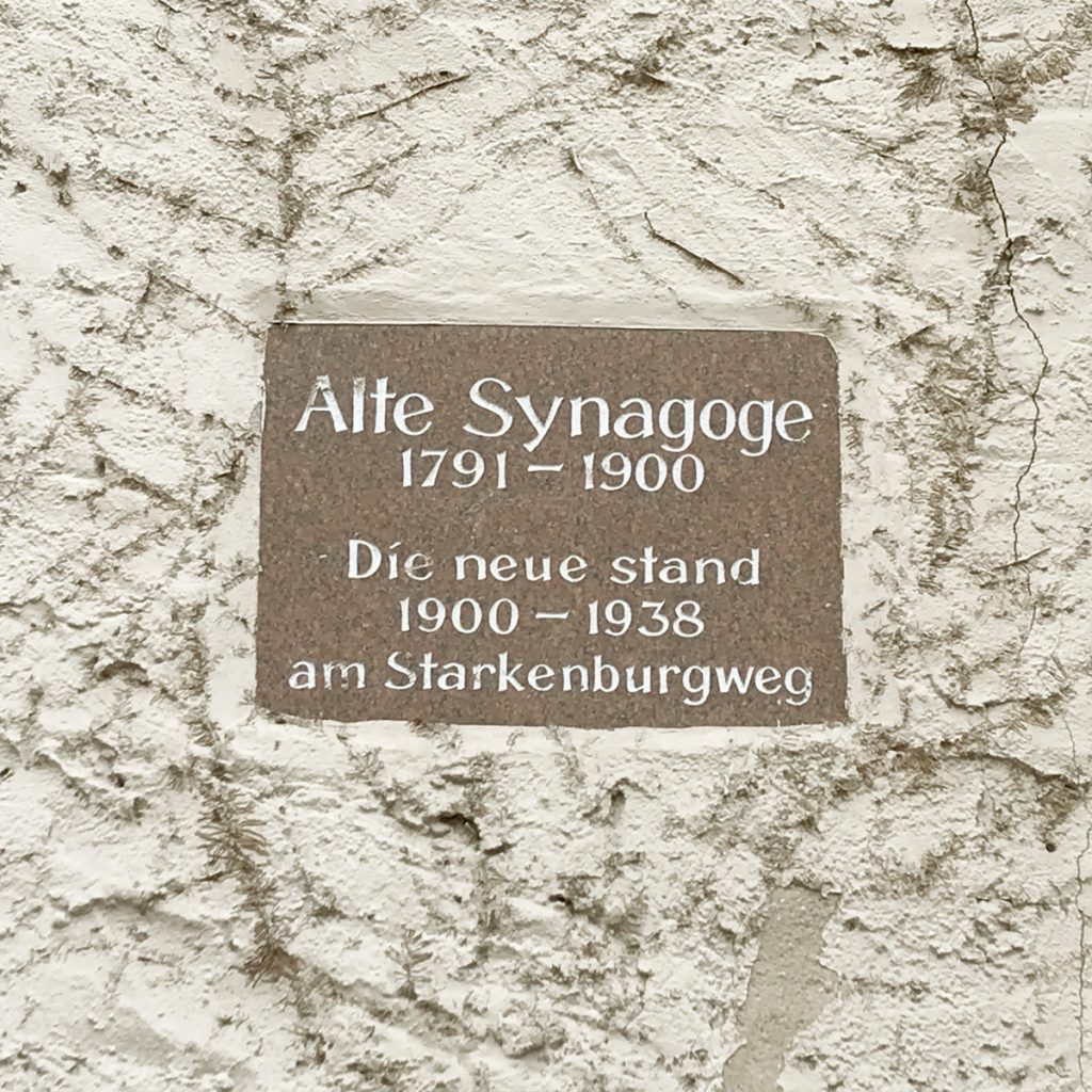 Schild Mauer Alte Synagoge 1791-1900